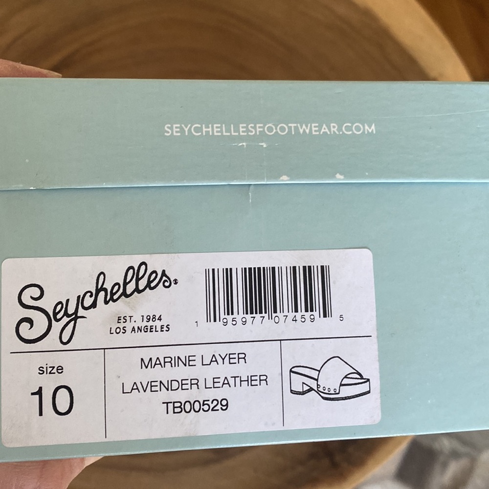 ๐ Anthropologie x Seychelles Marine Layer wooden Clog Sandals - Picture 9 of 11